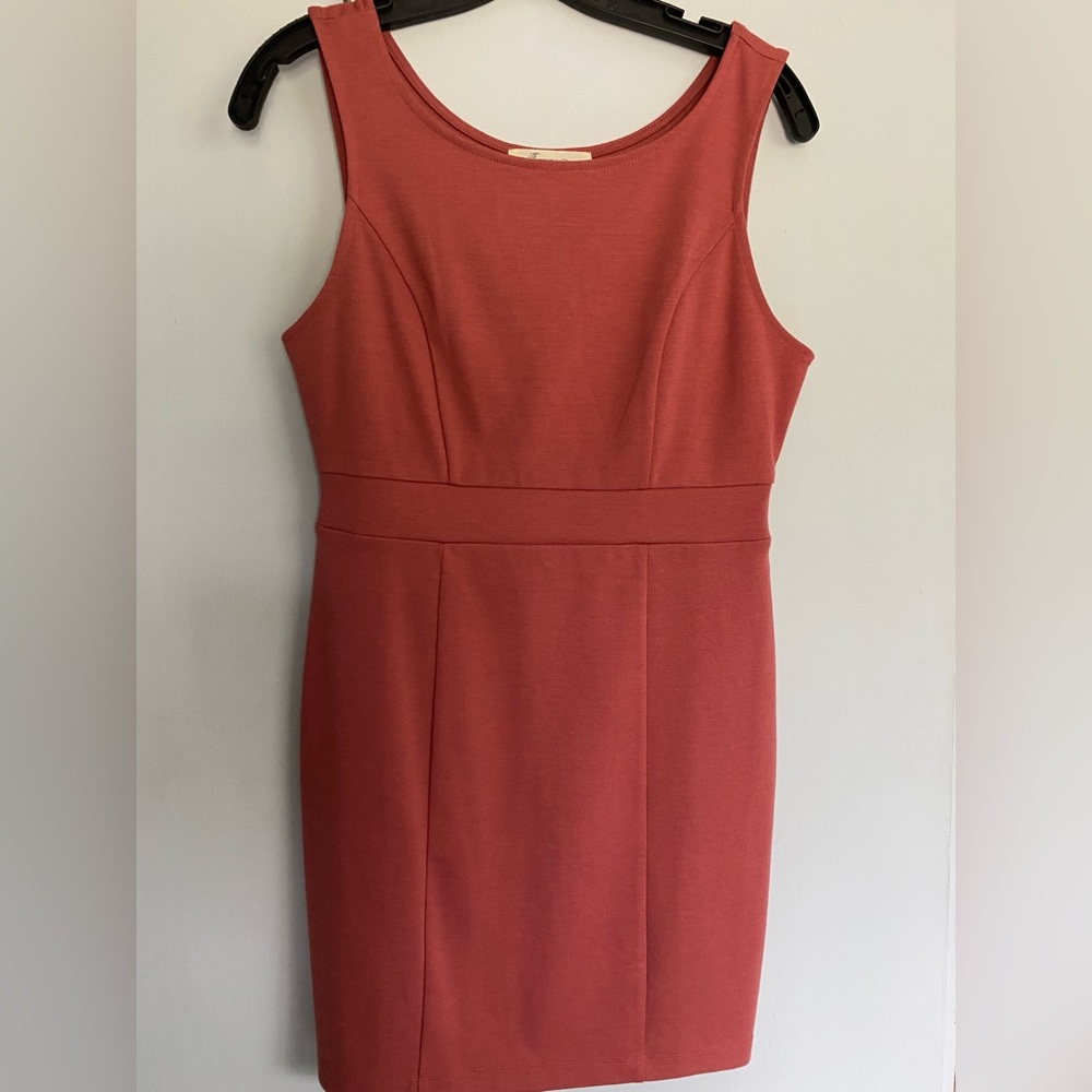Elegant Sleeveless Dress in Rust